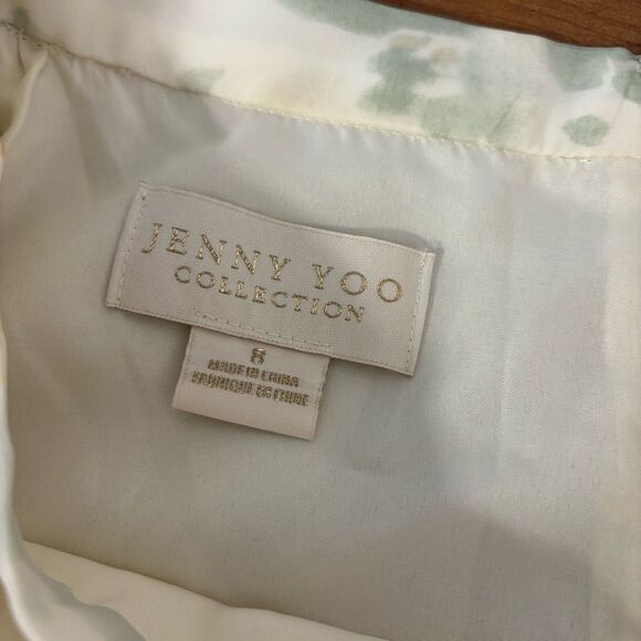 Jenny Yoo Womens 8 Hampton Print Maxi Watercolor Skirt Arielle Chiffon Print - Picture 8 of 9